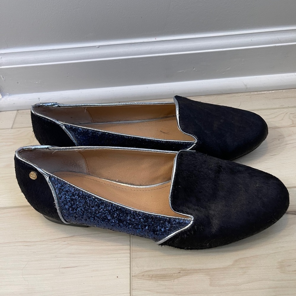 Iman loafer with blue sparkle